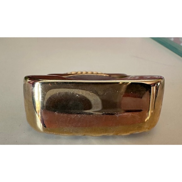 VTG P.O.V. Purse Shaped Quartz Watch White MOP Face Rhinestones Works - Picture 3 of 5